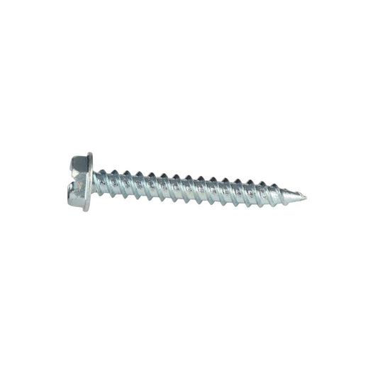 TP-10516X11/2TP100 - #10 (5/16" Hex) X 1-1/2" Hex Washer Head Slot Sharp Point Tapping Screw Zinc Plated