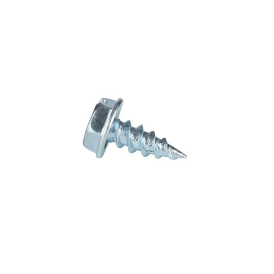 TP-10516X1/2TP100 - #10 (5/16" Hex) X 1/2" Hex Washer Head Slot Sharp Point Tapping Screw Zinc Plated