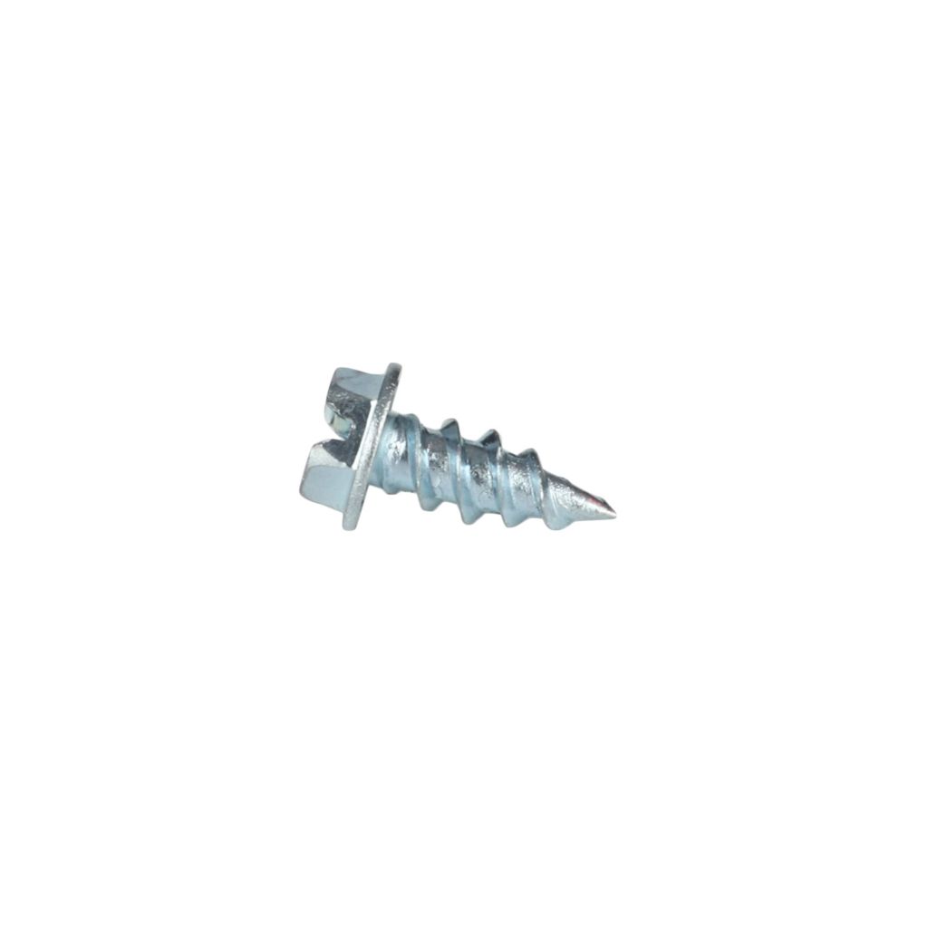 TP-10X1/2TP100 - #10 (1/4" Hex) X 1/2" Hex Washer Head Slot Sharp Point Tapping Screw Zinc Plated
