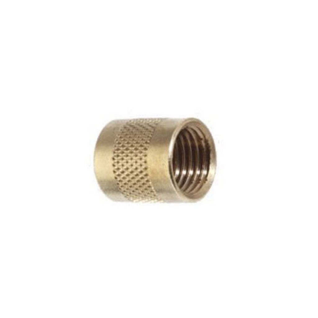 TP-2245T - 1/4” Flare Heavy-Duty Round Brass Cap With Neoprene O-Ring Seal
