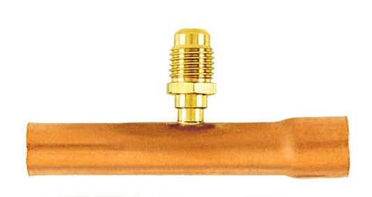 TP-8427 - 1/2" X 3" Tube, Expanded to 1/2" ID on One End, Copper Access Tee