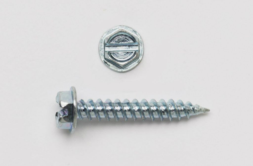 TP-8X11/2TP500 - #8 X 1 1/2" Hex Washer Head Sprint Point Screw Zinc Plated (500 Count)