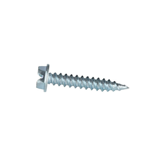 TP-8X1TPB - #8 (1/4" HEX) X 1" Hex Washer Head Slot Sharp Pint Tapping Screw Zinc Plated.