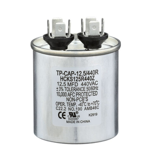 TP-CAP-12.5/440R - Round Run Capacitor 12 MFD 440 VAC