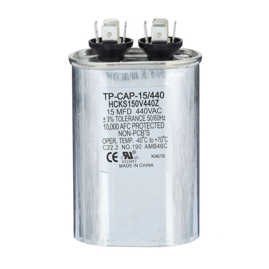 TP-CAP-15/440 - Oval Run Capacitor 15 MFD 440 VAC