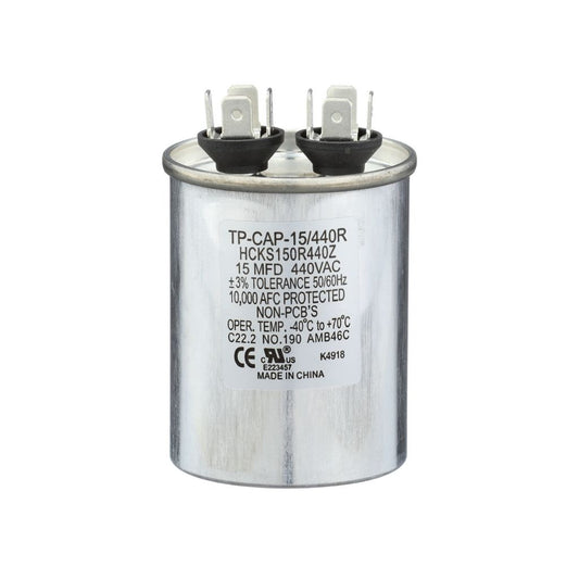 TP-CAP-15/440R - Round Run Capacitor 15 MFD 440 VAC