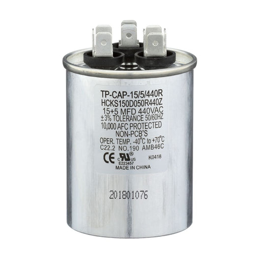 TP-CAP-15/5/440R - Round Run Capacitor 15+5MFD 440 VAC