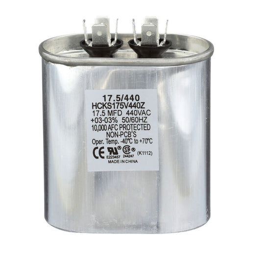 TP-CAP-17.5/440 - Oval Run Capacitor 17.5 MFD 440 VAC