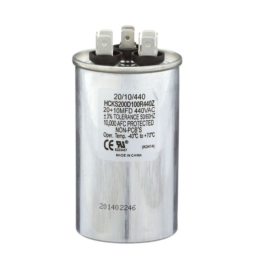 TP-CAP-20/10/440R - Round Run Capacitor 20+10 MFD 440 VAC