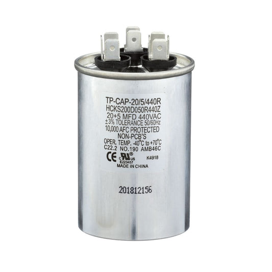 TP-CAP-20/5/440R - Round Run Capacitor 20+5 MFD 440 VAC