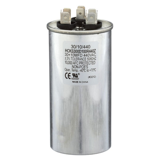 TP-CAP-30/10/440R - Round Run Capacitor 30+10 MFD 440 VAC