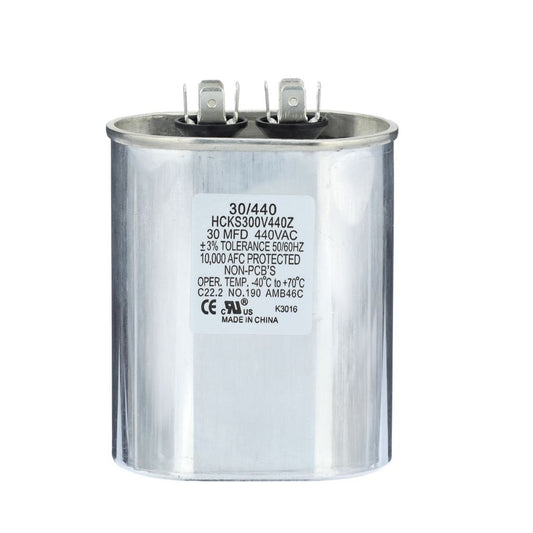 TP-CAP-30/440 - Oval Run Capacitor 30 MFD 440 VAC