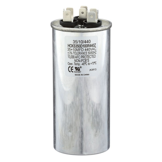 TP-CAP-35/10/440R - Round Run Capacitor 35+10 MFD 440 VAC