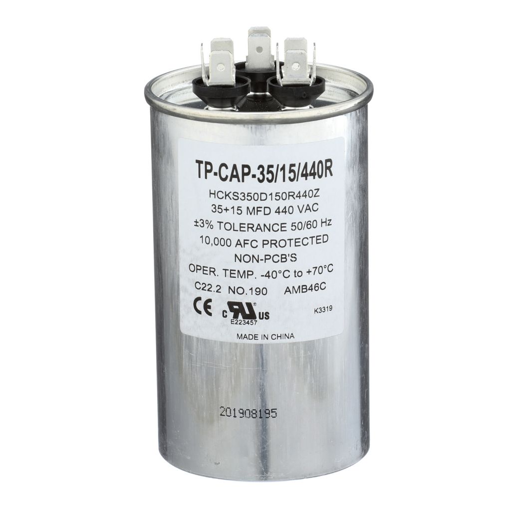 TP-CAP-35/15/440R - Round Run Capacitor 35+15 MFD 440 VAC