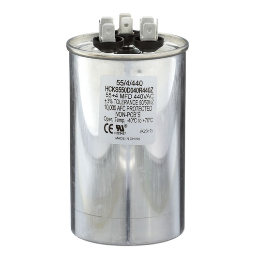 TP-CAP-55/4/440R - Round Run Capacitor 55+4 MFD 440 VAC