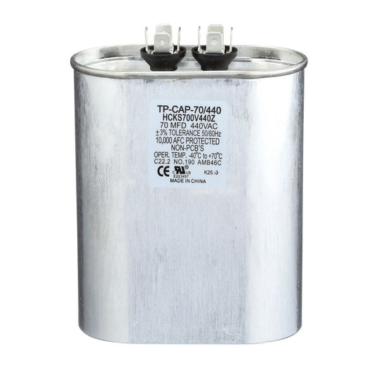 TP-CAP-70/440 - Oval Run Capacitor 70 MFD 440 VAC