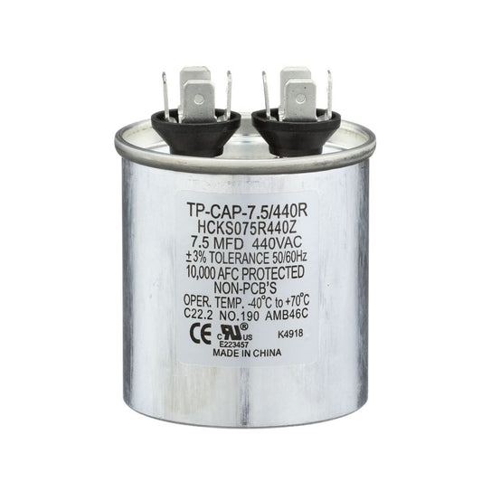 TP-CAP-7.5/440R - Round Run Capacitor 7.5 MFD 440 VAC