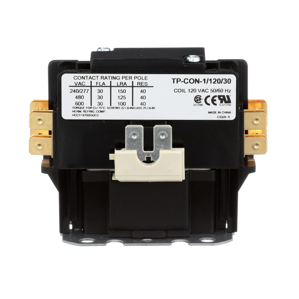 TP-CON-1/120/30 - 1 Pole - 120V - 30 Amp Contactor