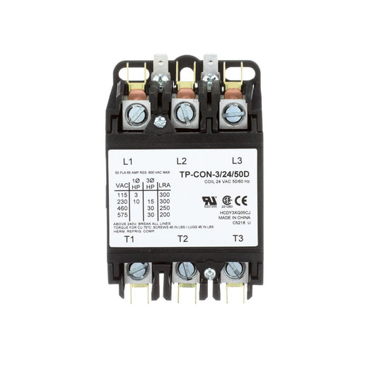 TP-CON-3/24/50D - 3 Pole - 24V - 50 Amp Contactor