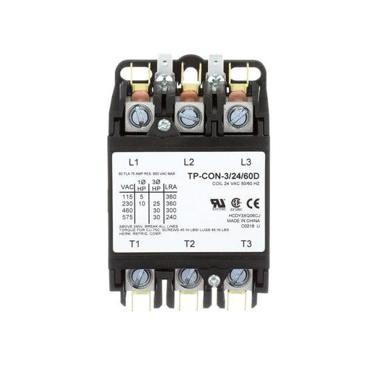 TP-CON-3/24/60D - 3 Pole - 24V - 60 Amp Contactor